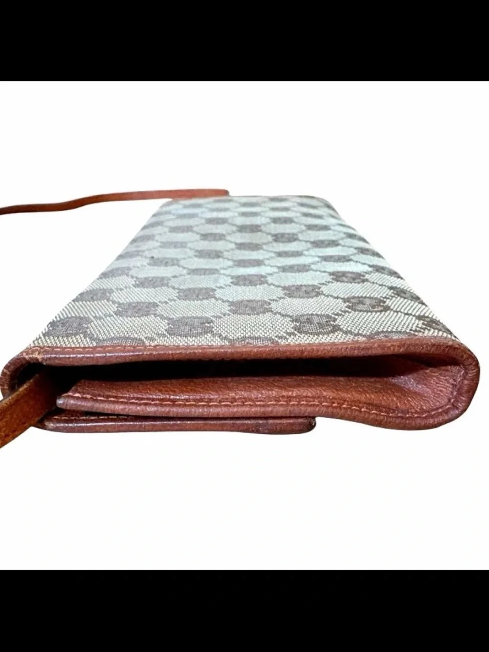 Gucci Beige Brown GG Bamboo Shoulder Bag